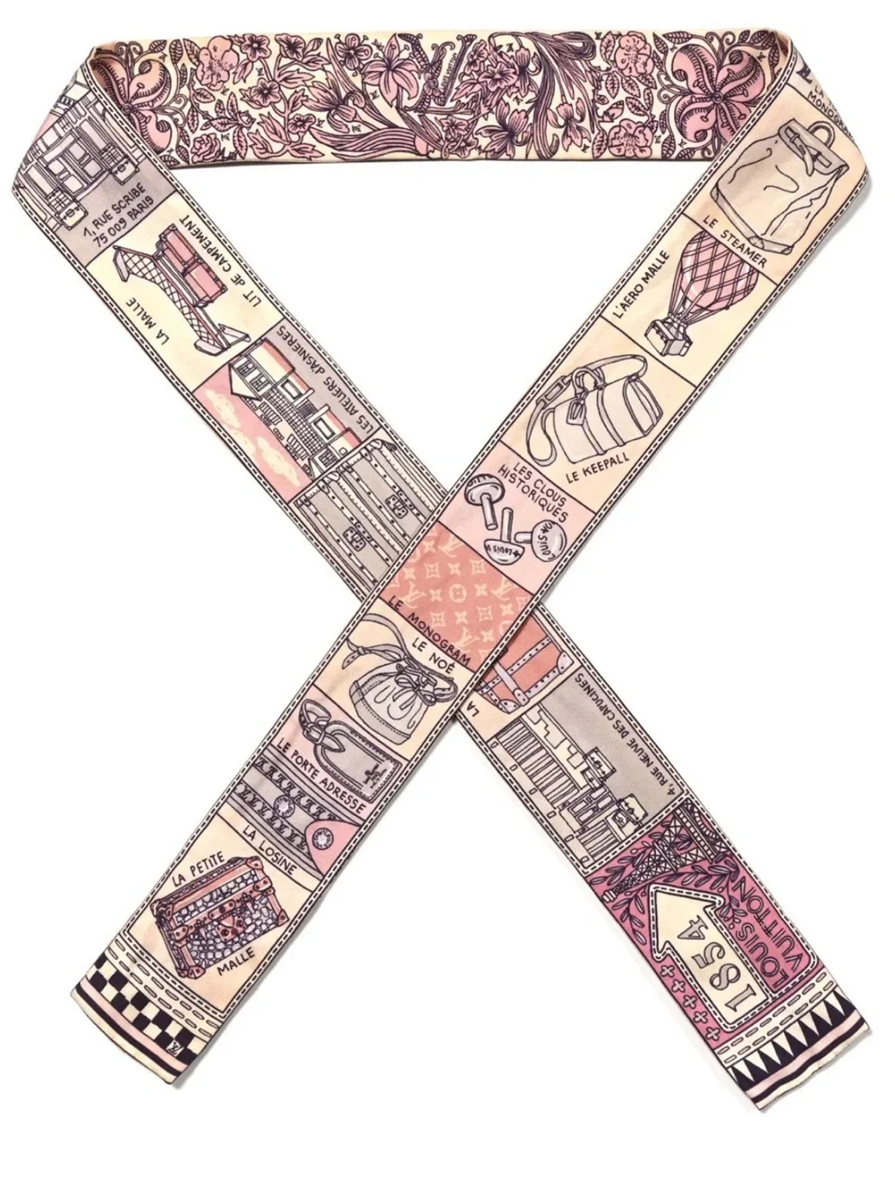 Louis Vuitton Silk Jeu De Louis BB Bandeau Pink